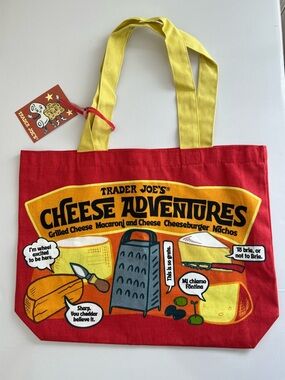 Trader Joes Cheese Tote Reusable Bag